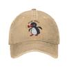 Noot Noot Pingu Baseball Cap Vintage Washed Penguin Series Cartoon Funny Sun Cap Unisex Women Outdoor Workouts Adjustable Caps Hat