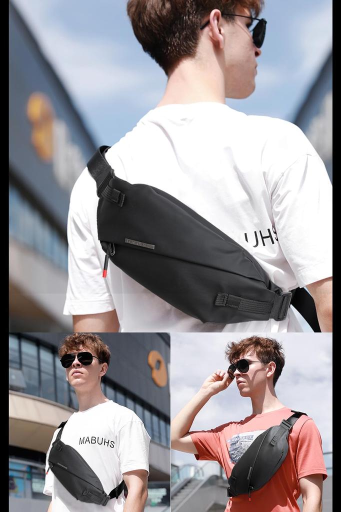 FENRUIEN Shoulder Crossbody Small Waist Hip SBS Zipper Perfect for and Sports Men's Bag, Bag, Pouch, Bag, Waterproof, Lightweight, Multi-functional,