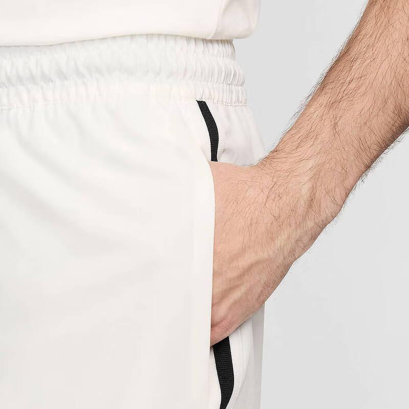 Nike Color Block Elastic Breathable 2-In-1 Casual Basketball Pants Men Bottoms White FN8097-133