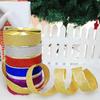 200cm Golden Edge Ribbon Weaving Single Face Satin Ribbon Packing Belt Wedding Christmas Decoration