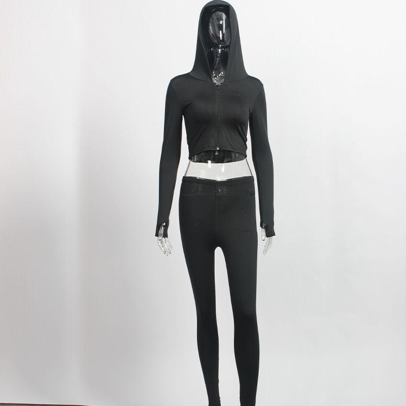 

2023 Женский сексуальный комплект с открытым воротником и длинными рукавами Костюм с длинными рукавами Black S