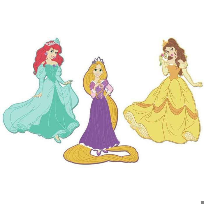 Repositionable 3D Relief Stickers the Disney Princesses