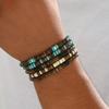 New Coconut Shell Turquoise Beaded Elastic Line Men's Bracelet Bracelet Bracelet