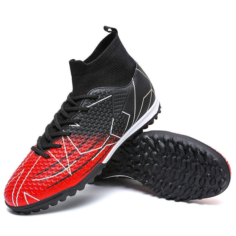 New High-top Football Shoes Spike Broken Nails Competition Training Shoes Boys and Girls Football Shoes