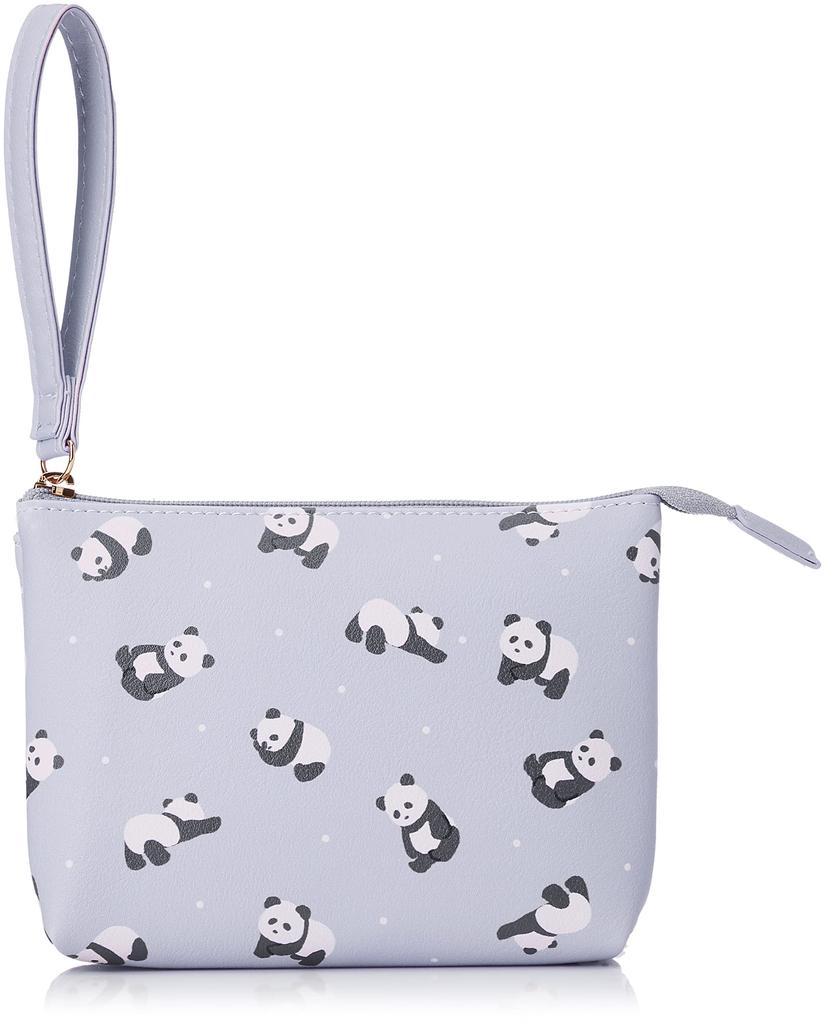 Aldi Mini Panda-Covered Pouch, Gray, A37, A37-16GY