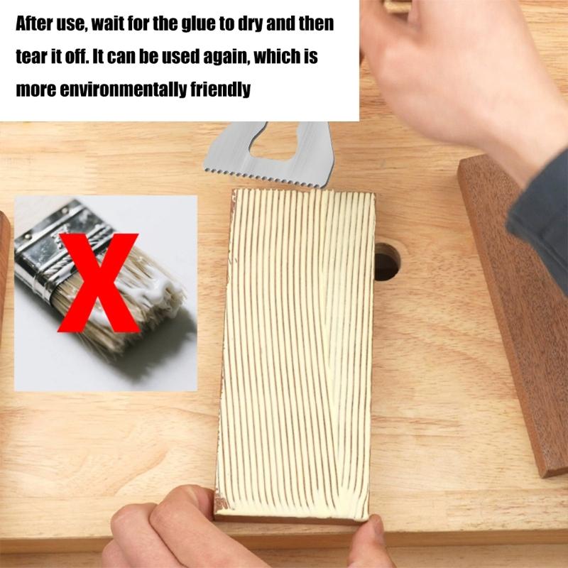 Multipurpose Surfaces Glues Applicator Tool Stainless Steel Serrated Edges Glues Scraping Spreader with Aluminum Handle