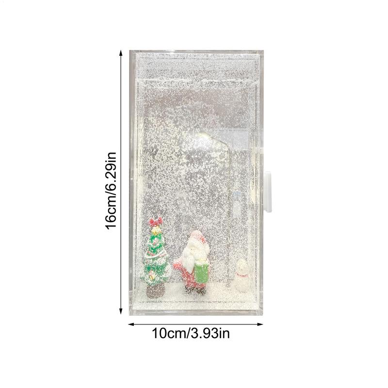 Snow Scene Night Light Desk Light DIY Christmas Crafts Snowman Snowy Night Lamp Home Decor Arts Crafts Night Street Lamps
