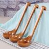 Wooden Soup Ladle Long Handle Hot Pot Spoon Oil Scoop Kitchen Cooking Utensil