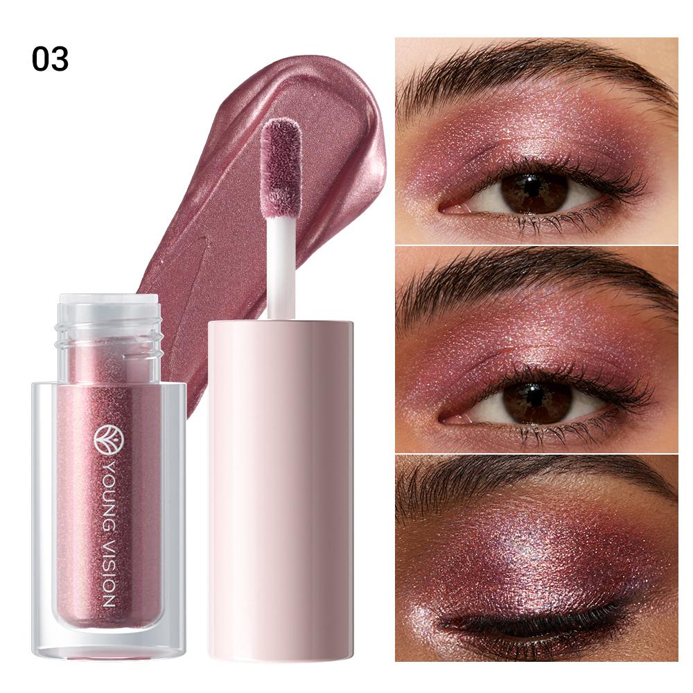 6-color Waterproof Metallic Liquid Eyeshadow Sparkle Glitter Eye Pigment Long Lasting Quick Dry Eye Makeup for Women