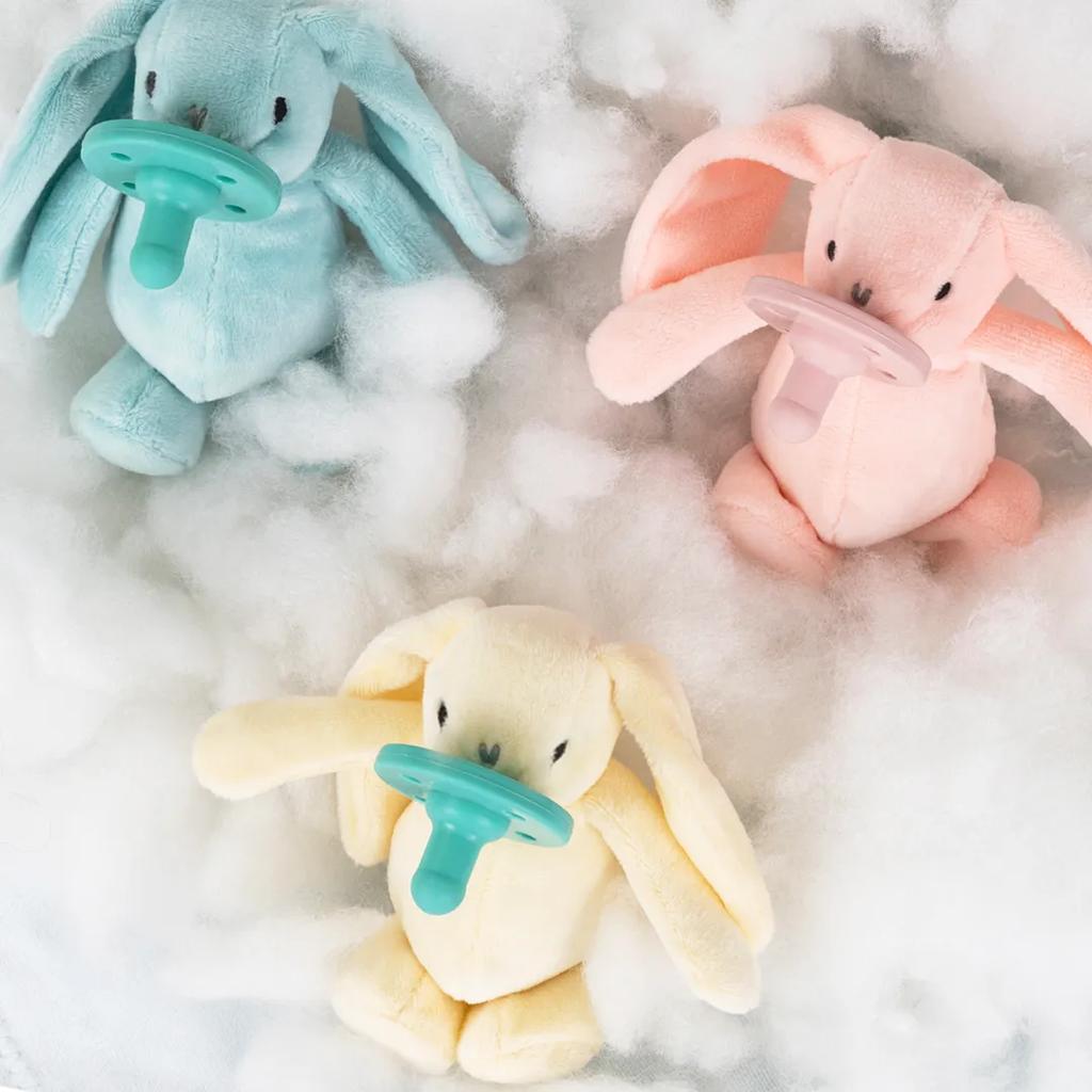 Light Rabbit Plush Toy for Babies with Silicone Pacifier 15cm