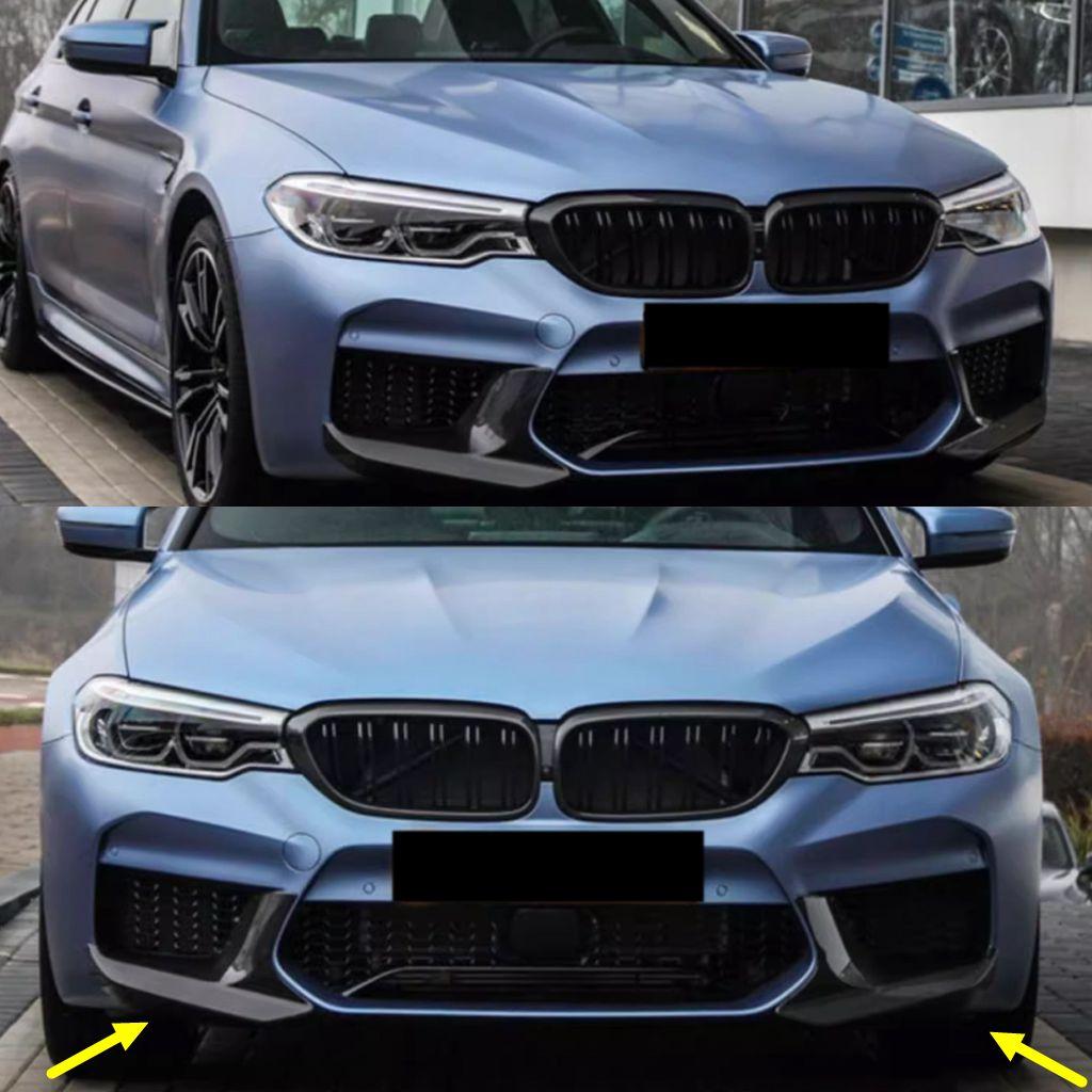 For BMW F90 M5 2018 2019 2020 2021 2022 Front Bumper Side Splitter Cover Lip Fog Lamp Air Vent Intake Spoiler