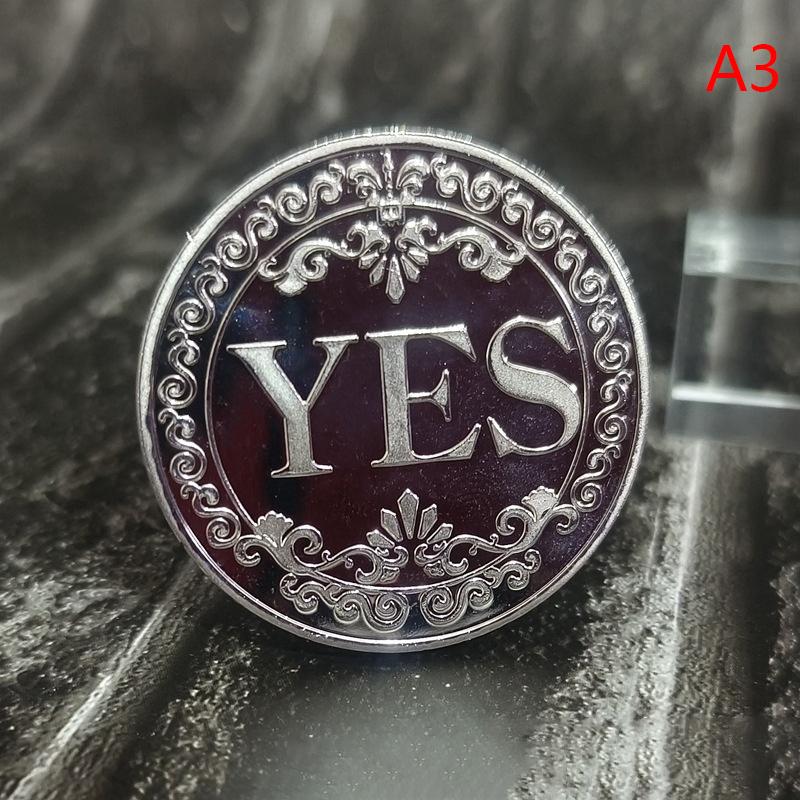 Kreatywna moneta ze stopu metali kolekcjonerska moneta z odpowiedzią „tak” lub „nie” kolekcja sztuki prezent dwustronny złota moneta pamiątkowa