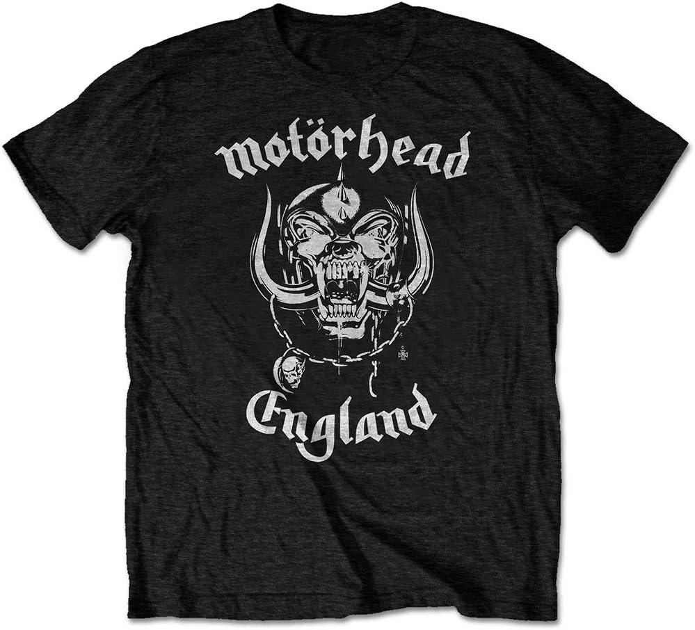 Мужская футболка MOTORHEAD England приталенного кроя Черная S чёрный