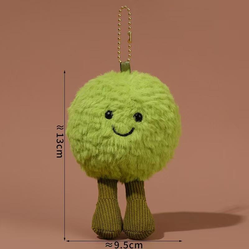 

Ultra-Soft Fruit & Veggie Plush Charms – Cute Food-Themed Backpack Keychain, Adult Stress Relief Desk Buddy, Collectible Gift
