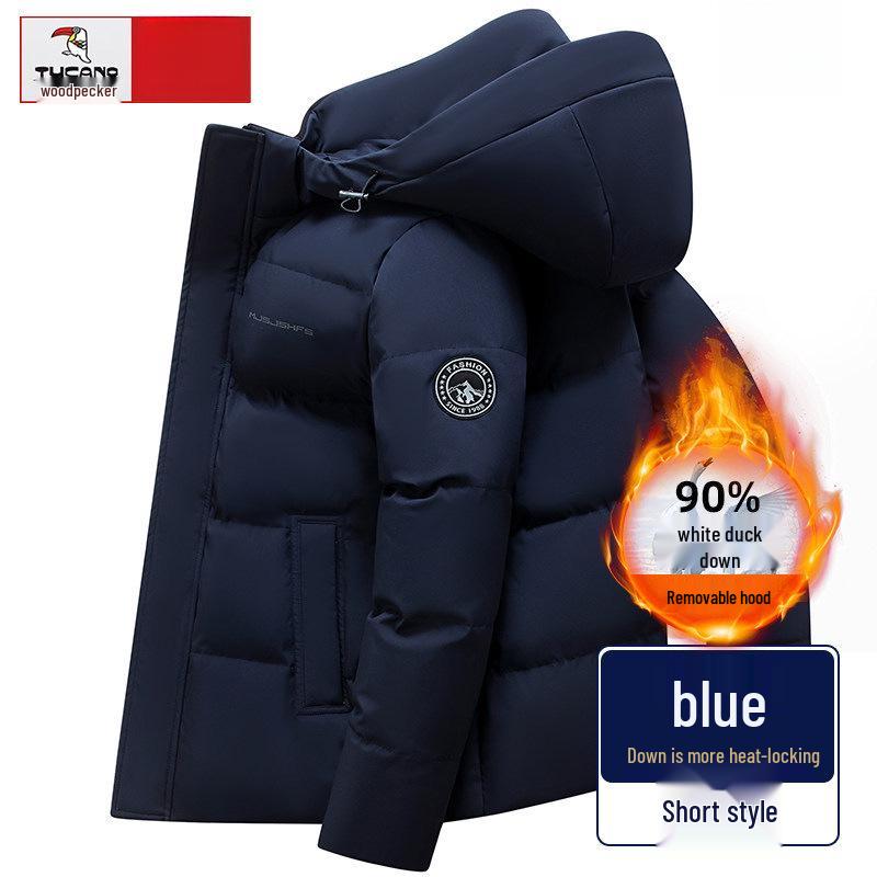 Woodpecker Men's Lightweight Down Jacket, 2026 Winter Stand Collar Casual Warm Coat