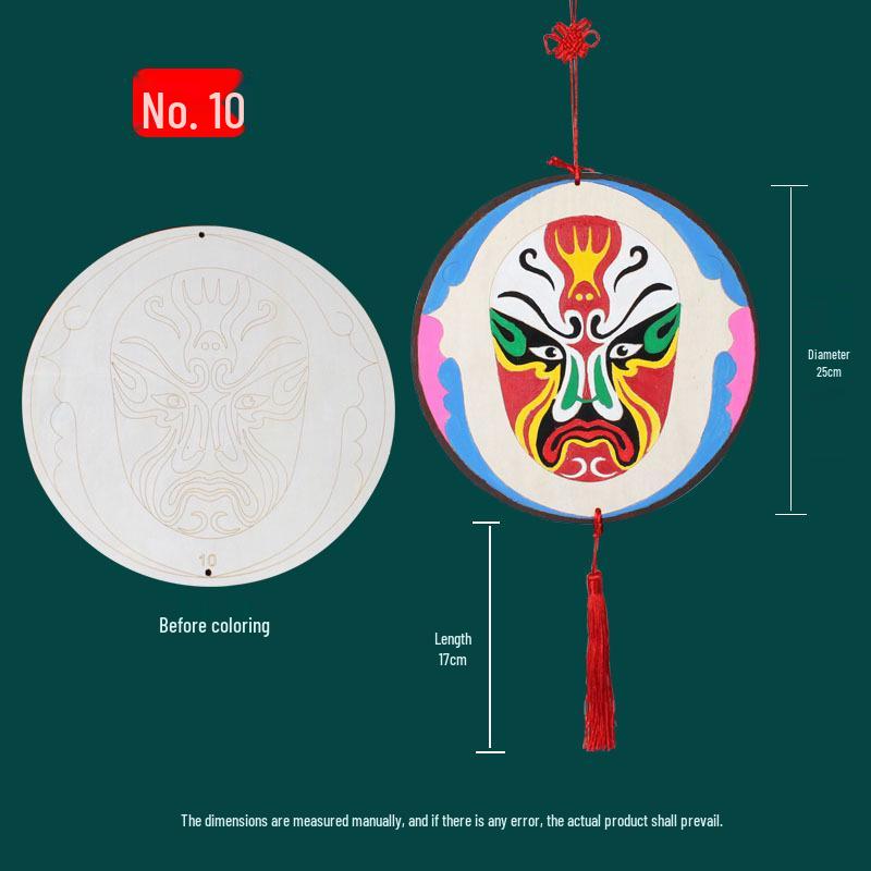 Peking Opera Mask Coloring DIY Kit - Traditional Culture Handmade Material Pack