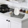 Dish Drain Rack Draining Storage Shelf Kitchen Utensil Holder Countertop Drainer Space-Saving  Dryer Rack For Dishes Cups Plate