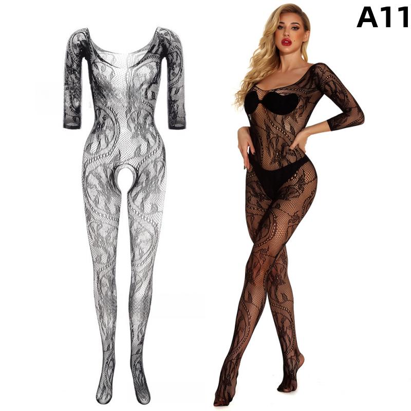Ženy větší velikosti Žhavé Sexy Body Punčochy Spodní prádlo Květinový vzor Síťované Body Punčochy Body Spodní prádlo Punčochové kalhoty Spodní prádlo Punčochové kalhoty Sexy kostýmy