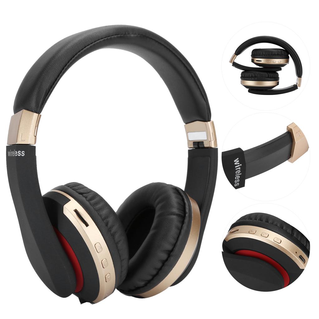 Foldable Bluetooth Headset Wireless Over Ear Stereo Headsets with Mic Gaming Headphone