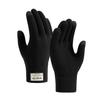 Men's Winter Fleece-Lined Knitted Cycling Gloves - Warm, Thick, Woolen, Touchscreen Compatible