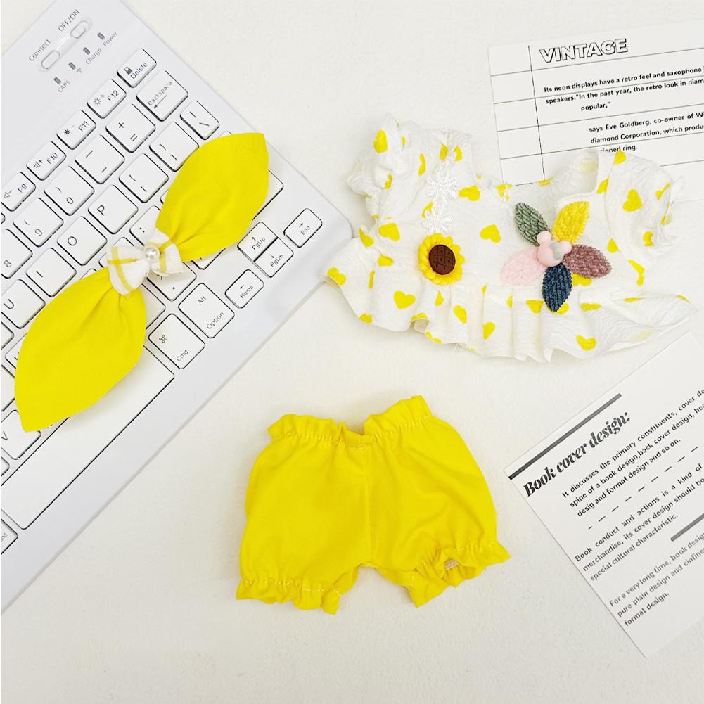 Para 20CM Algodão Boneca Macacão Desenho Animado Boneca de Pelúcia Substituição Roupa Brincando Acessórios Casa Mini Roupas