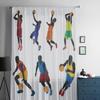 Basketball Players Sheer Curtains For Bedroom Living Room Tulle Curtains For Kitchen Window Voile Curtains