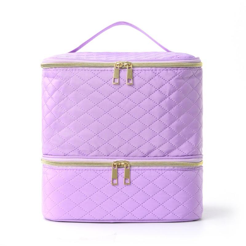 Portable Nail Polish Storage Bag Essential Oil Bag Cosmetic Nail Care Kit Nail Care Tool Storage Box Double Layer 30 Compartment