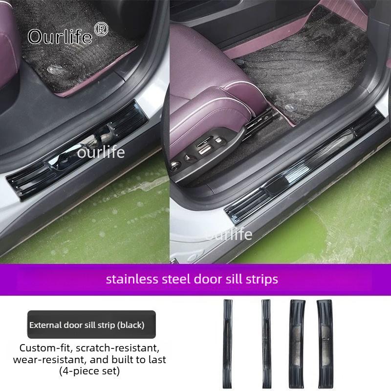 For Mazda EZ-60 EZ60 CX-6e CX6e 2026 2027 ABS steel Car Guard Cover Door Sill Threshold Scuff Plate Welcome Pedal Accessories