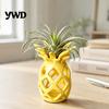 Decorative Window Sill Planter Hollow Pineapple Flower Vase for Air Plants, 3D Printed Geometric Small Plant Display Holder Planter, Desktop