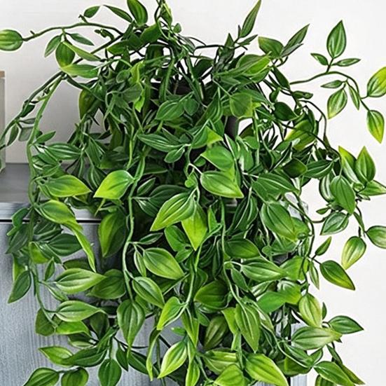 Realistic Artificial Plants for Bedroom Hanging Indoor Home Decor, Plastic Potted Office Living Room Kitchen Bathroom Wall Decoration, No Maintenance