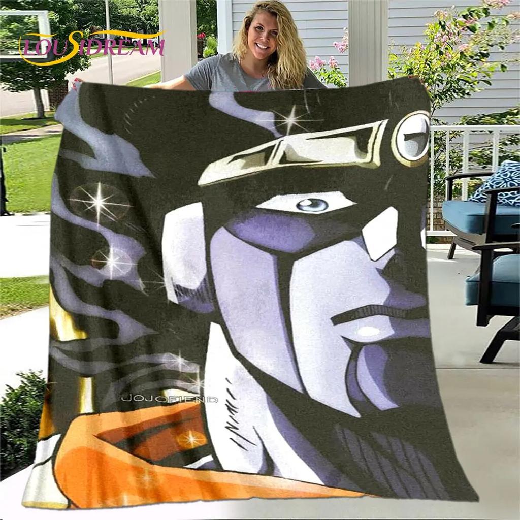 Jojo's Bizarre Adventure Anime Soft Plush Blanket,Flannel Blanket Throw Blanket for Living Room Bedroom Bed Sofa Picnic Cover