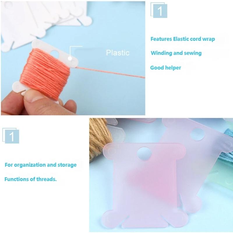 Plastic Thread Spools For Crosses Stitching Embroidery And Neat Handicraft Supplies Management