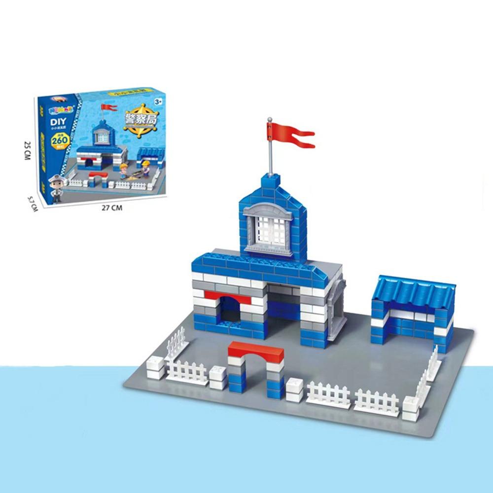 Multicolor Simulation Brick Houses Kit Plastic Assemble Toy Educational Toy