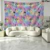 Bluey Wall Tapestry Aesthetic Wall Hanging Printed Fabric Blanket Decorative Tapestries for Bedroom Living Room Home Decor