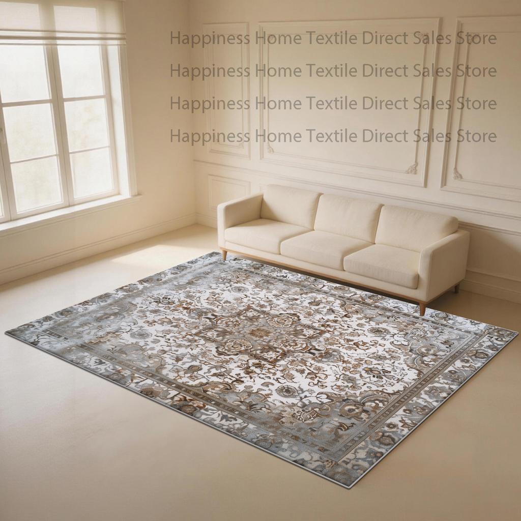 Persian Retro Geometric Large Living Room Carpet Washable Non-slip Decoration Home Kitchen Rug Soft Fluffy Bedroom Floor Mats