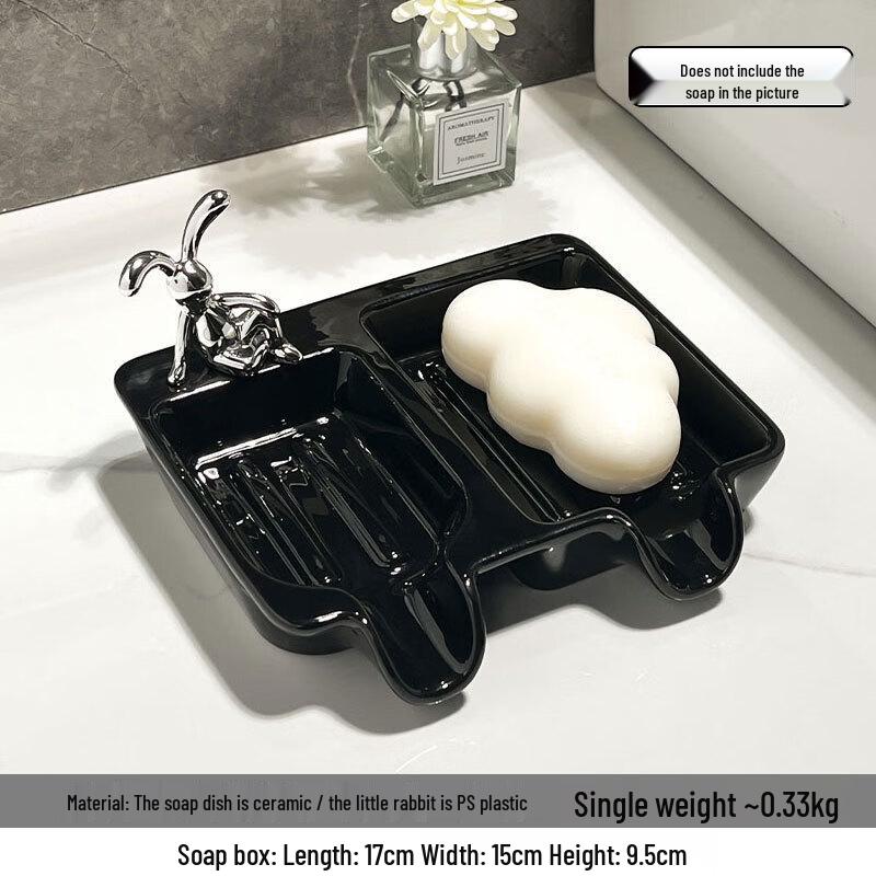 YIXI Draining Wall-Mounted Ceramic Soap Dish
