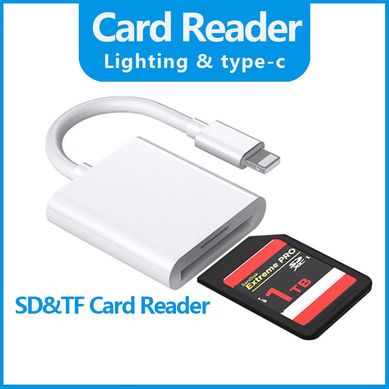2 In 1 TF Card Reader Adapter For Phone Card Reader Data Converter Camera Photo Transmission Phone Accessories