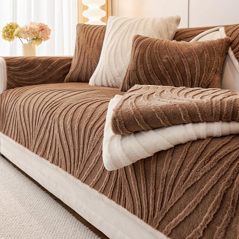 Special Rabbit Plush Sofa Cushion, Warm Seat Cushion In Autumn And Winter, Non-Slip Sofa Cover, New Cover, Anti-Scratch