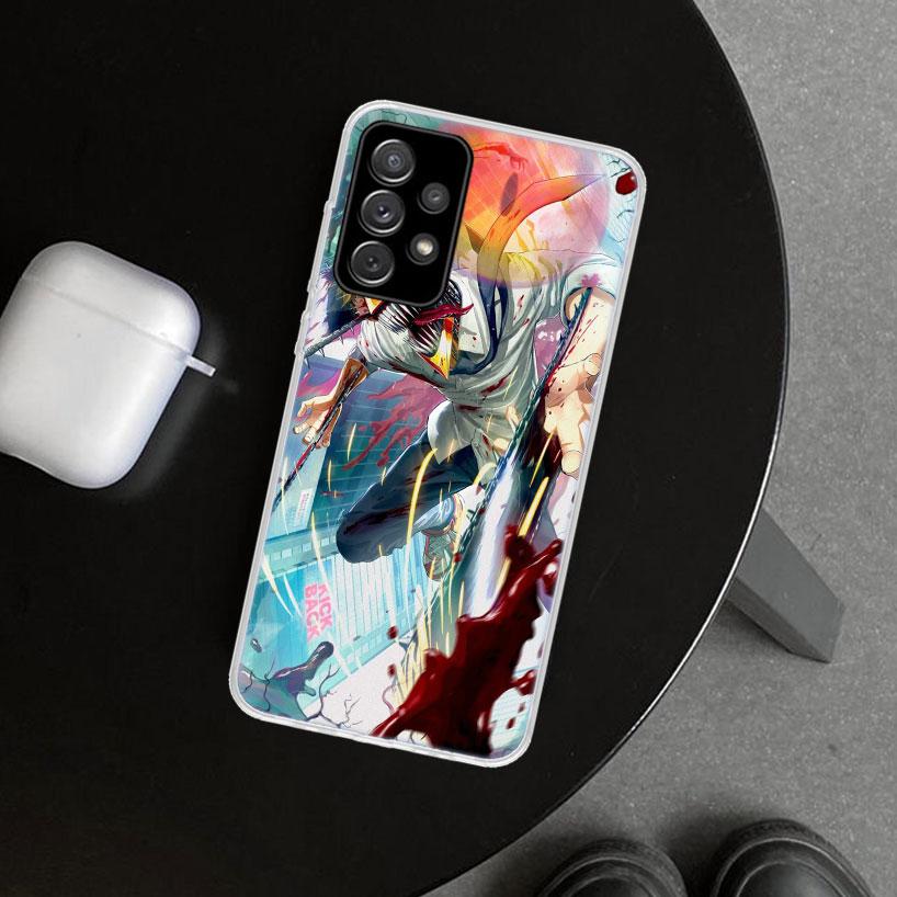 Chainsaw Mans Denji Phone Case Cover for Samsung Galaxy A12 A22 A32 A52 A72 A02S A51 A50S A31 A20S A10S Note 20 Ultra 10 Plus Ga