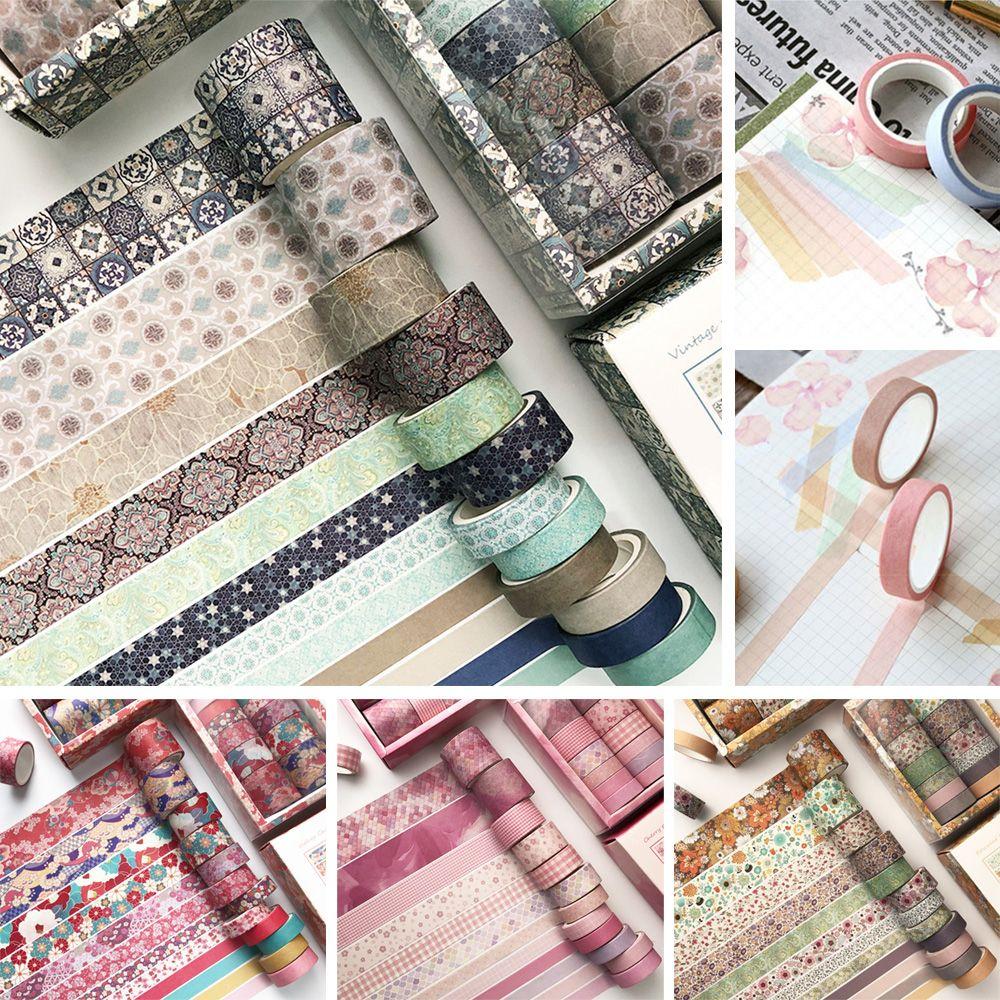 

12 рулонов/набор DIY Ручной счет Kawaii Канцелярские принадлежности Декоративные наклейки на ленту Бумажная лента