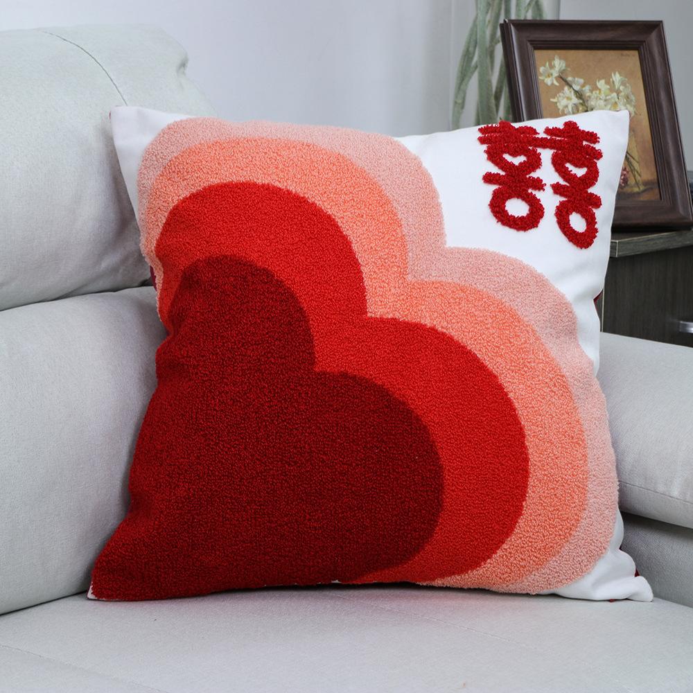 

Свадебный персонаж Свадебные подушки Пара красных свадебных подарков Свадьба Свадебная комната Диван Прижимная подушка для кровати Помолвка 45 * 45 pillowcase