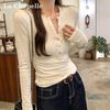 La Chapelle Women's Long-Sleeve Slim Fit Base Layer T-Shirt