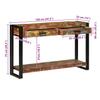 Console Table with Shelf Multicolored Solid Reclaimed Wood