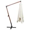 Umbrella 300x300 Cm Wooden Mast White