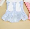 Cats and Dogs Go Out In Spring and Summer Fresh and Cute Cute Rabbit Ear Plaid Skirt Warm Jacket Comfortable and Lightweight