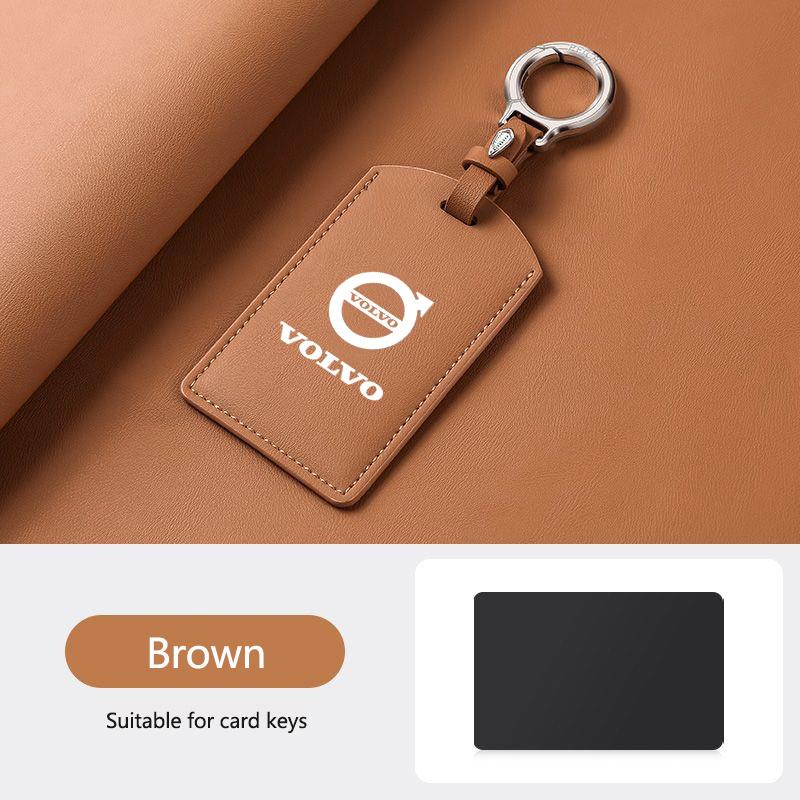 Capa de Couro para Chave de Carro Inteligente NFC, Bolsa para Chave, Suporte Shell Para Volvo EM90 EX30 2024 Polestar Acessórios de Proteção de Chave Automotiva