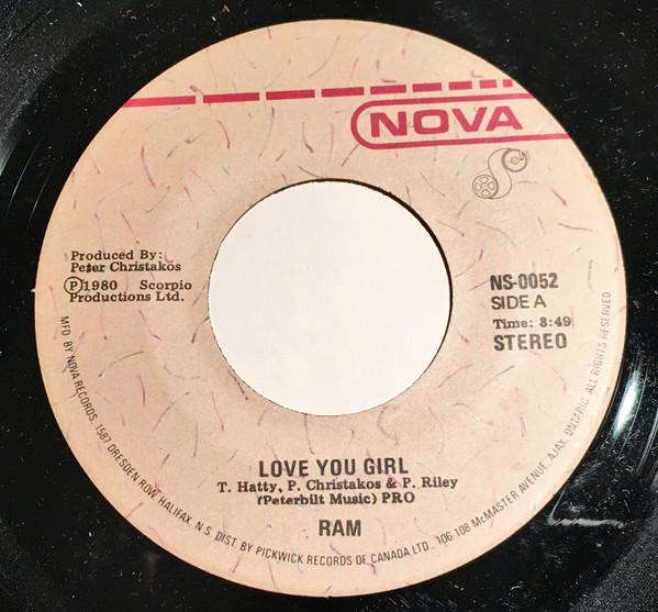 

7inch Record RAM (28) - Love You Girl NS0052 Nova 1980 Canada Rock Used