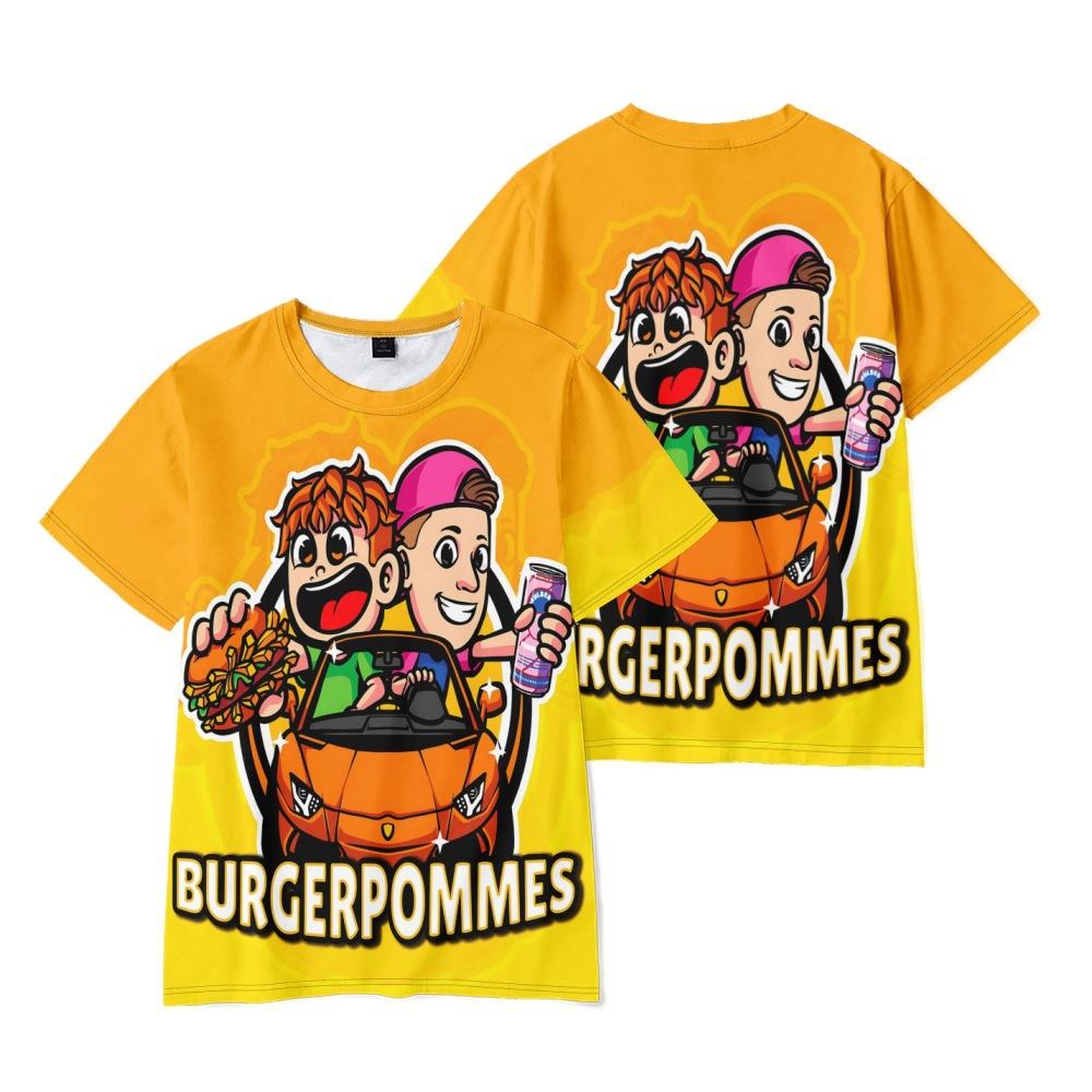 

10 Colors Funny Burgerpommes ICrimax T Shirt Women Men s Tshirt O Neck Casual Unisex Streetwear Fashion Tee XXL помаранчевий