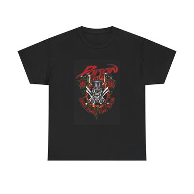 T-shirt Poison Poster Rock Vintage Grafica Rose Brett Michael Unisex Anni '80
