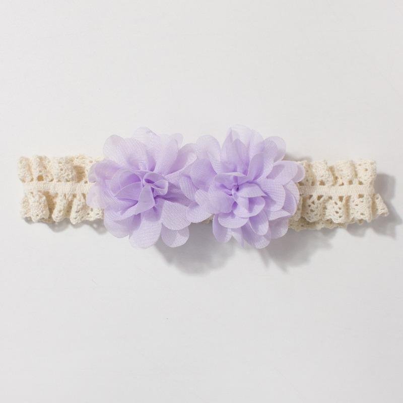 Neues Baby-Spitzenstirnband süße Chiffonblume Kinder-Kopfschal dünn bequem Baby-Haarschmuck